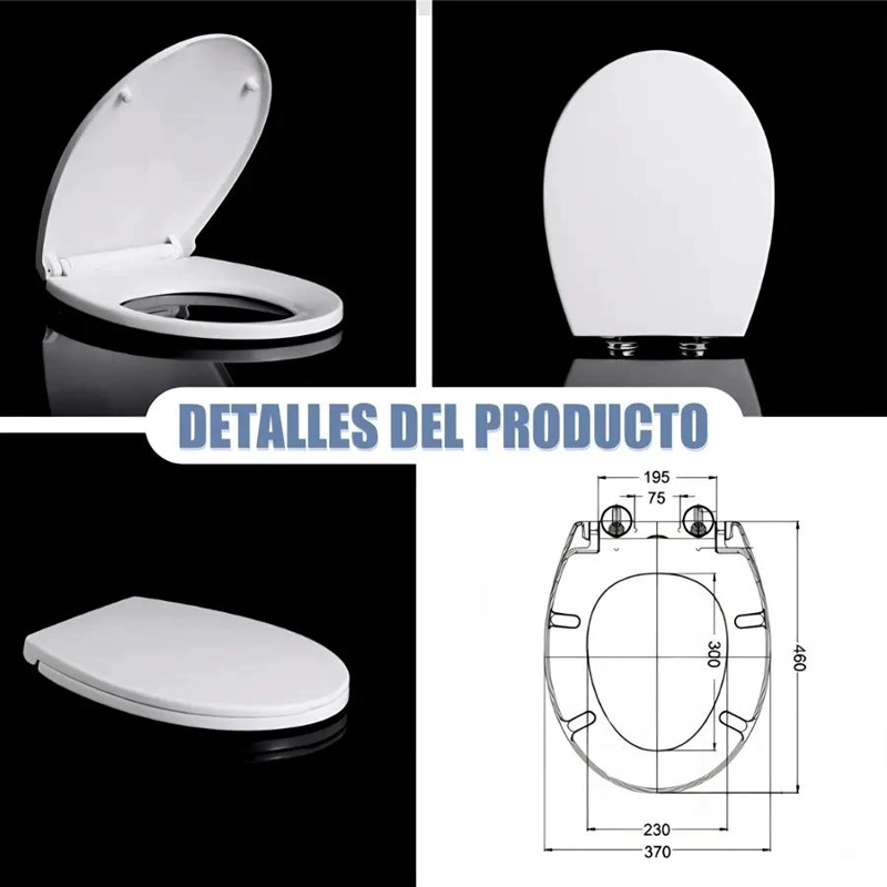 ASIENTO DE INODORO EN FORMA DE V CON CIERRE SUAVE Y ANTIDESLIZANTE - 4