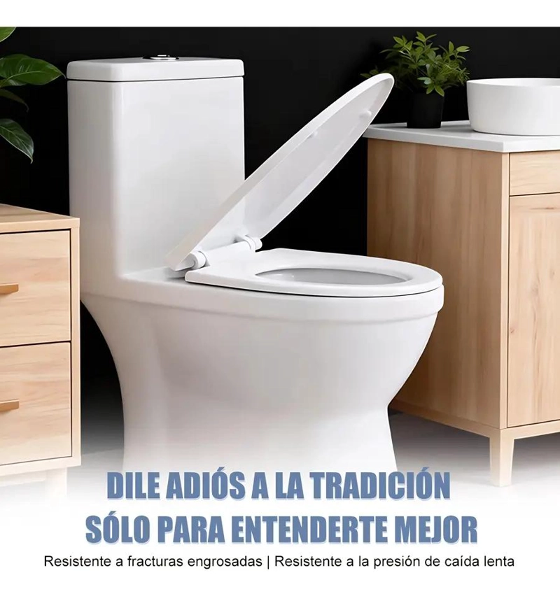 ASIENTO DE INODORO EN FORMA DE V CON CIERRE SUAVE Y ANTIDESLIZANTE - 7