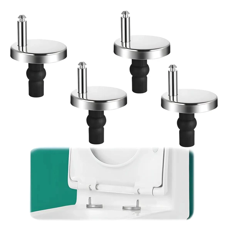 JUEGO DE 4 BISAGRAS PARA ASIENTO DE INODORO CON TORNILLOS - 1