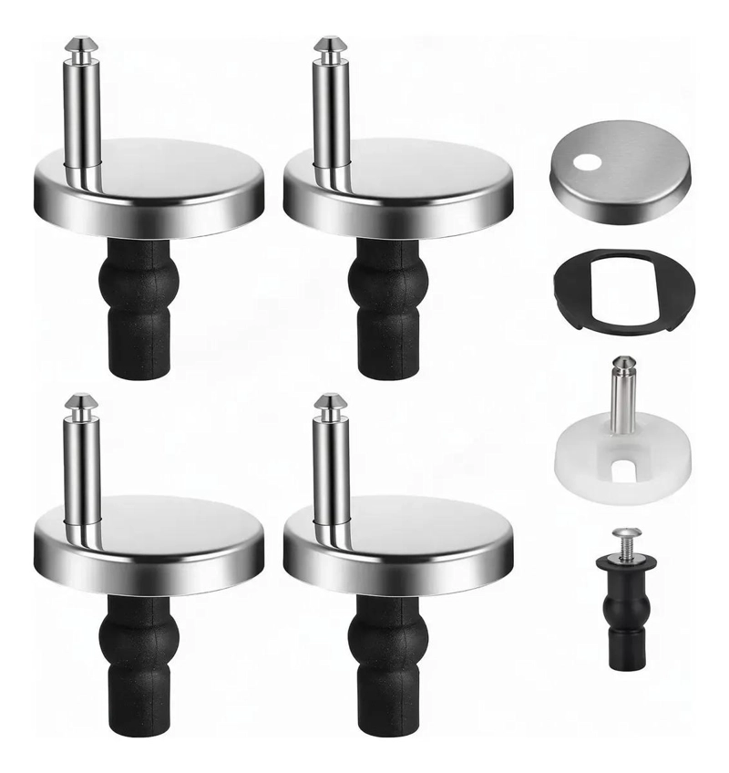 JUEGO DE 4 BISAGRAS PARA ASIENTO DE INODORO CON TORNILLOS - 9