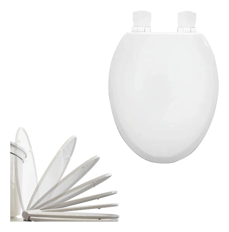 ASIENTO INODORO UNIVERSAL BLANCO CON CIERRE SUAVE Y ESTABLE - 1