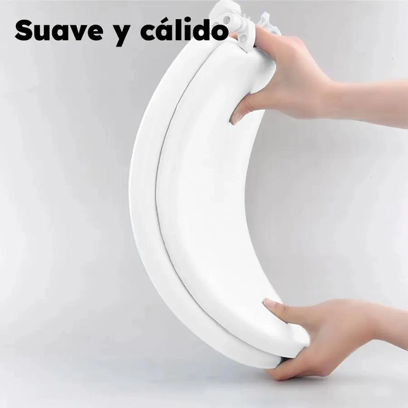 ASIENTO INODORO UNIVERSAL BLANCO CON CIERRE SUAVE Y ESTABLE - 7