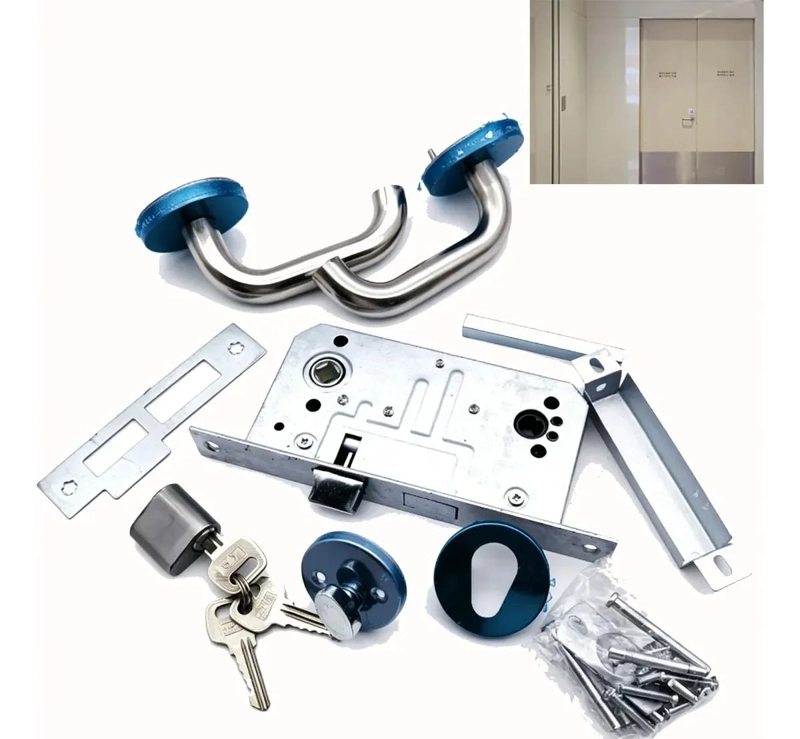 CERRADURA DE SEGURIDAD PARA PUERTAS DE EMERGENCIA DE ACERO INOXIDABLE - 8
