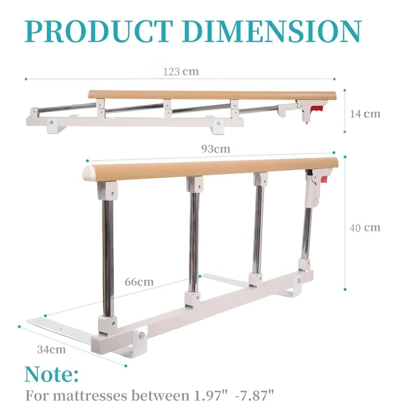 BARANDA PLEGABLE DE SEGURIDAD PARA CAMA PARA ADULTOS - 10