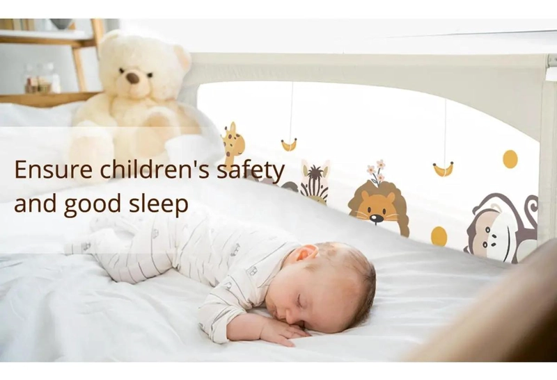 BARANDA DE SEGURIDAD PLEGABLE PARA CAMA DE BEBE  200CM - 7
