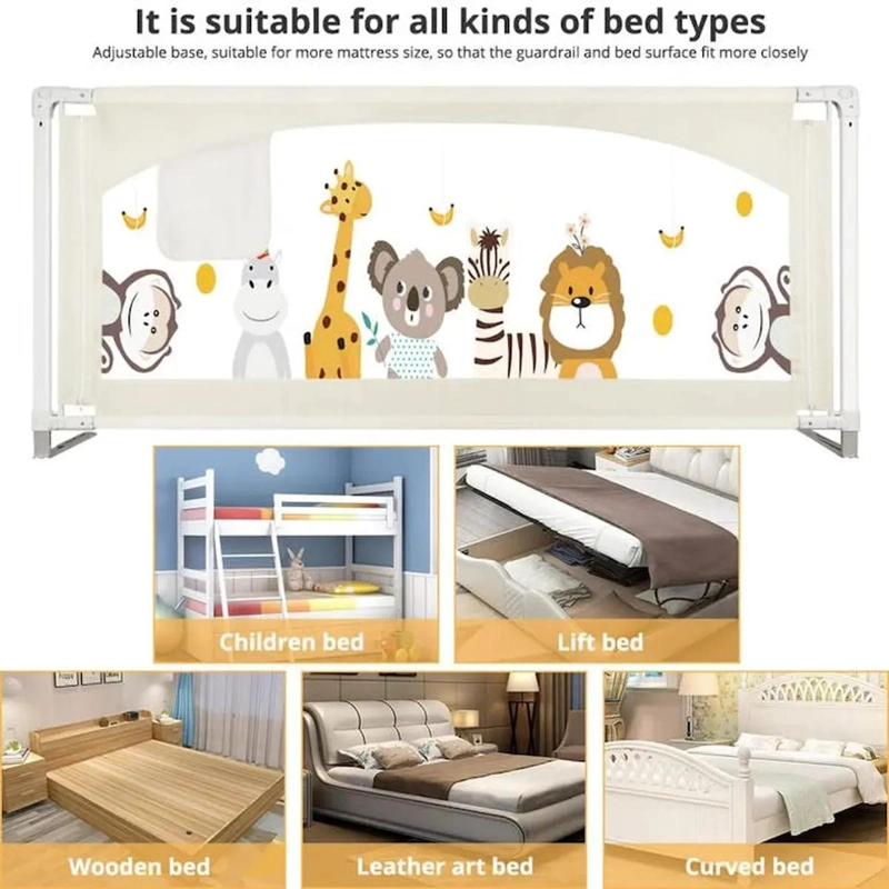 BARANDA DE SEGURIDAD PLEGABLE PARA CAMA DE BEBE  200CM - 9