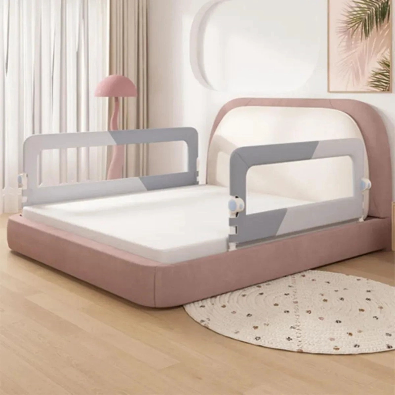 BARANDA DE SEGURIDAD AJUSTABLE PARA CAMA 180CM GRIS - 4