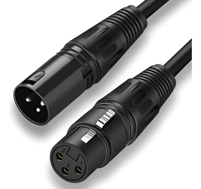 CABLE DE MICROFONO XLR MACHO A HEMBRA 3M PARA AUDIO PROFESIONAL - 1