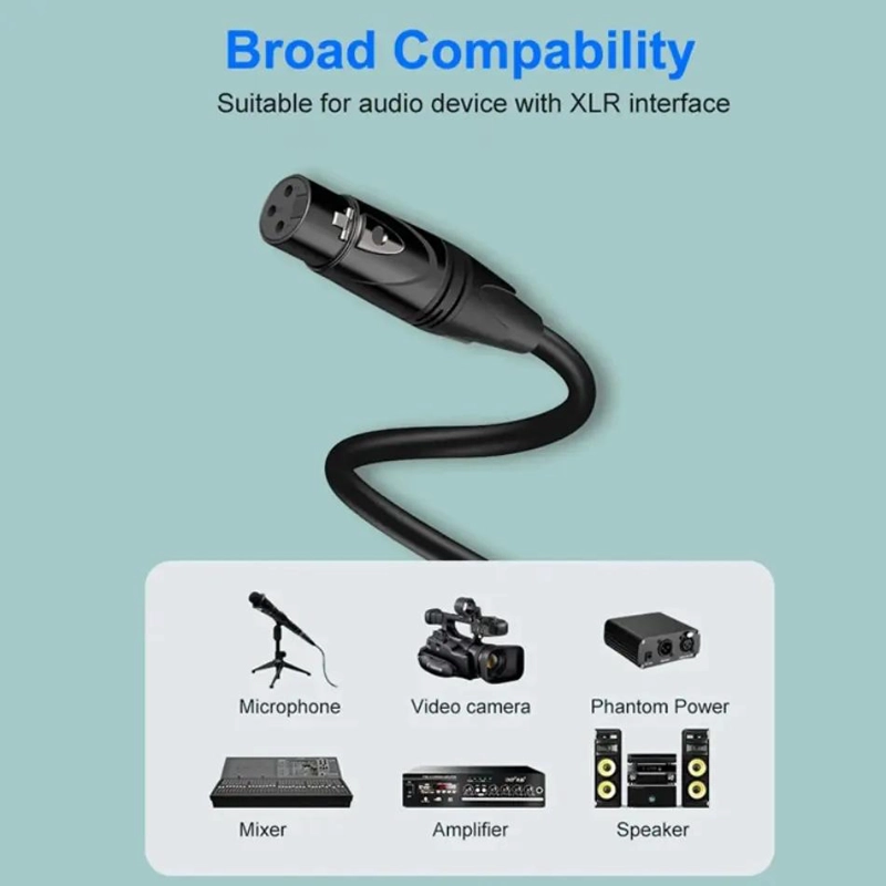 CABLE DE MICROFONO XLR MACHO A HEMBRA 3M PARA AUDIO PROFESIONAL - 5