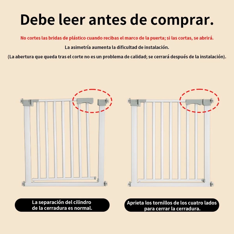 BARRERA DE SEGURIDAD AJUSTABLE PARA PUERTAS 69 A 76 CM - 5