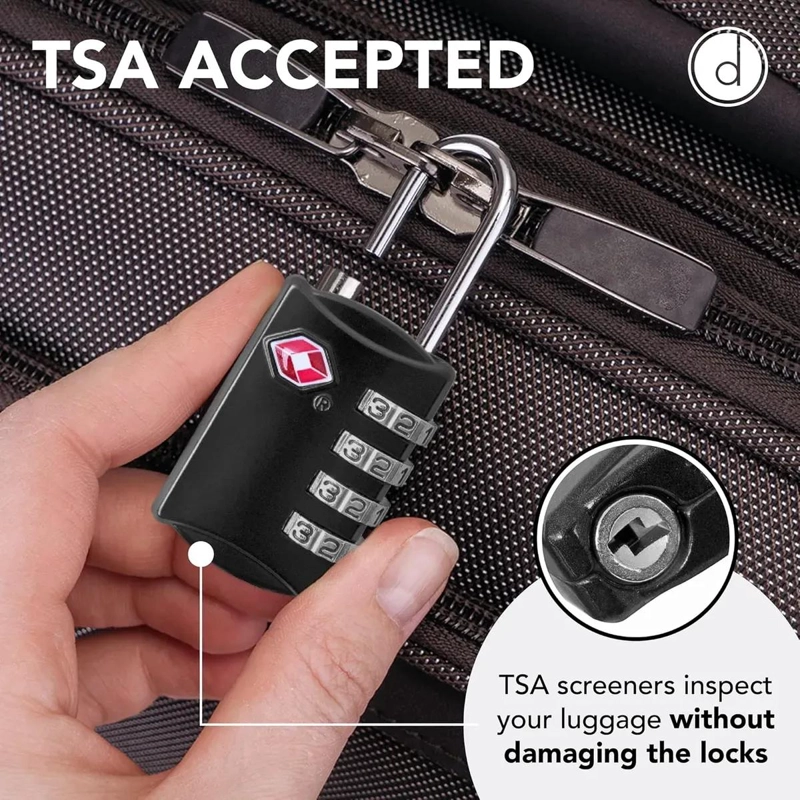 CANDADO DE SEGURIDAD CON COMBINACION PARA MALETAS Y MOCHILAS - 5