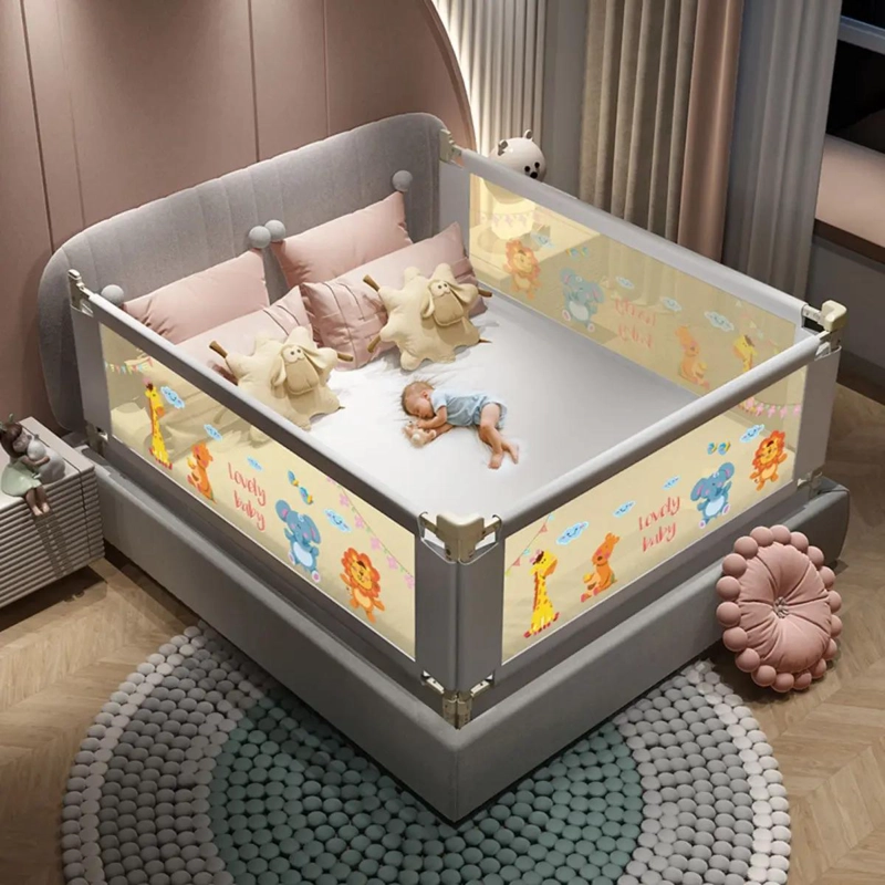 BARANDA DE SEGURIDAD AJUSTABLE PARA CAMAS DE NIÑOS 1.5M - 3