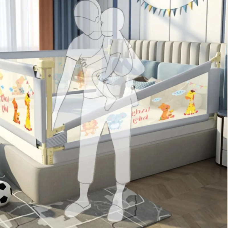BARANDA DE SEGURIDAD AJUSTABLE PARA CAMAS DE NIÑOS 1.5M - 8