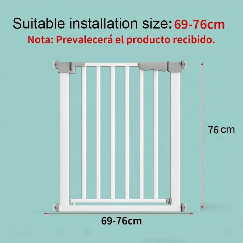 BARRERA DE SEGURIDAD AJUSTABLE PARA PUERTAS DE 69 A 76 CM - 2