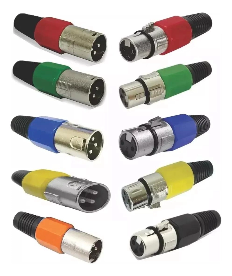 CONECTORES XLR MACHO Y HEMBRA PARA MICROFONO DE ALTA CALIDAD - 1