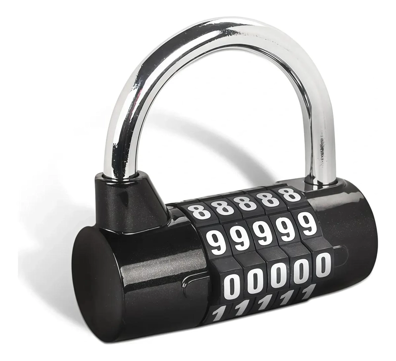 CANDADO DE COMBINACION 5 DIGITOS PARA SEGURIDAD EN CASILLEROS - 1
