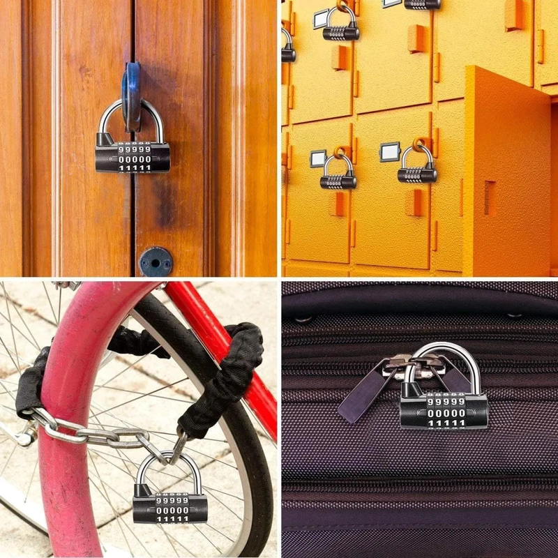 CANDADO DE COMBINACION 5 DIGITOS PARA SEGURIDAD EN CASILLEROS - 8