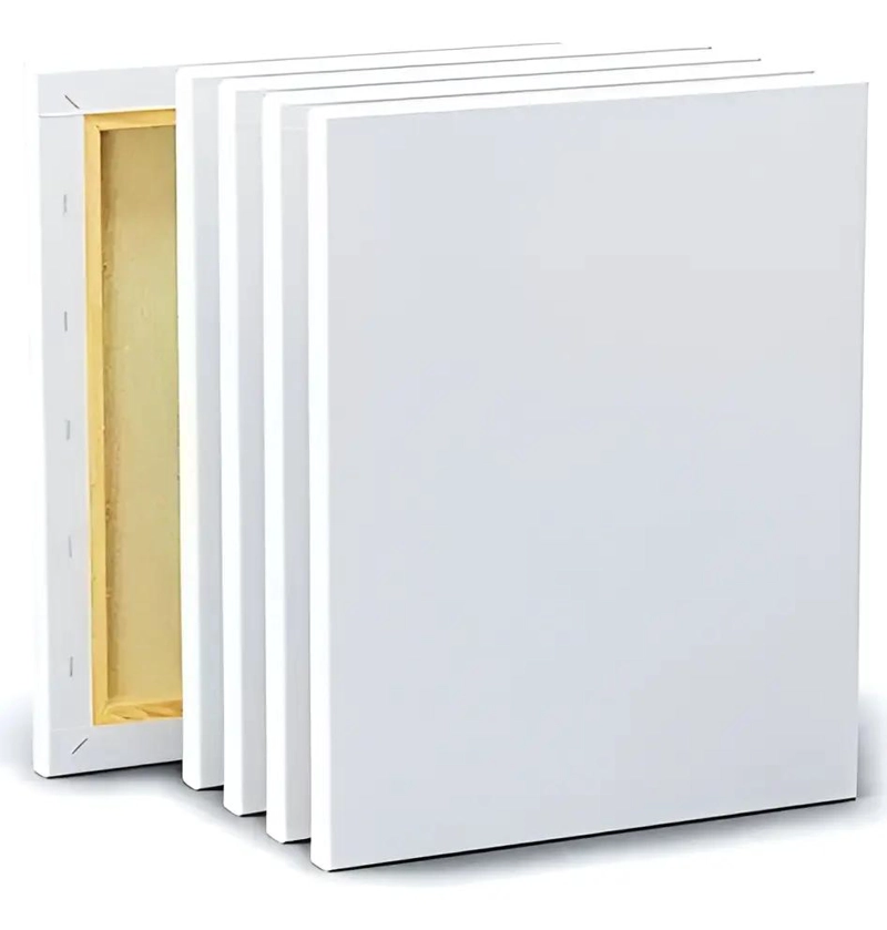 PACK DE 5 BASTIDORES DE MADERA CON LIENZO PARA PINTURA 20X25CM - 1