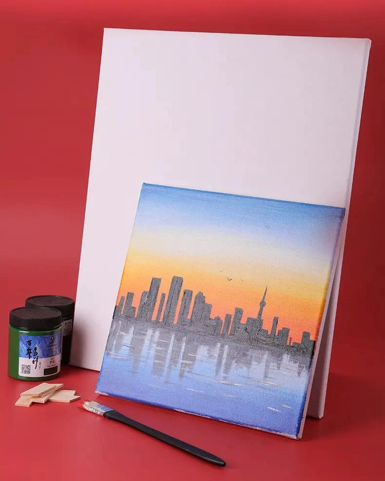 PACK DE 5 BASTIDORES DE MADERA CON LIENZO PARA PINTURA 20X25CM - 5