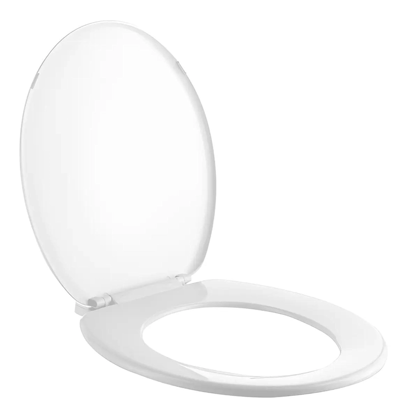 TAPA DE BAÑO OVALADA UNIVERSAL BLANCA PARA INODORO - 5