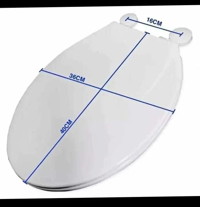 TAPA DE BAÑO OVALADA UNIVERSAL BLANCA PARA INODORO - 6