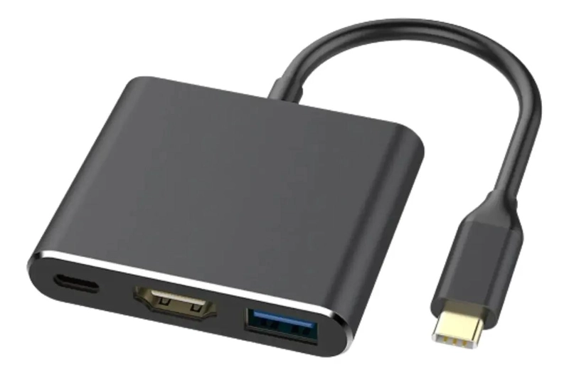 ADAPTADOR HUB TIPO C A HDMI 4K Y USB 3.0 PARA DISPOSITIVOS - 1