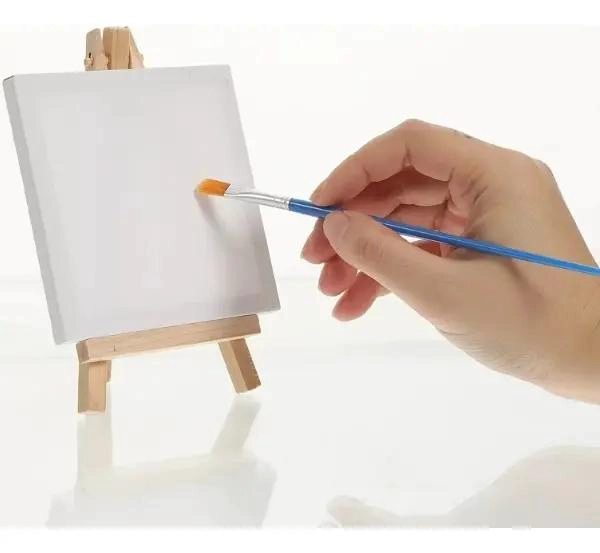 PACK DE 5 BASTIDORES DE MADERA CON LIENZO PARA PINTURA 18X24 CM - 4