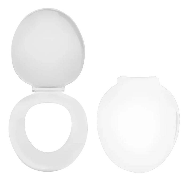 TAPA DE ASIENTO PARA BAÑO COLOR BLANCO CON DISEÑO ELEGANTE - 1