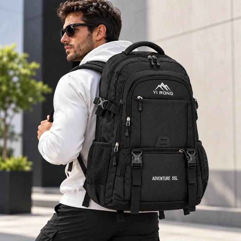 MOCHILA DE TREKKING IMPERMEABLE 55 LITROS CON COMPARTIMIENTOS - 2