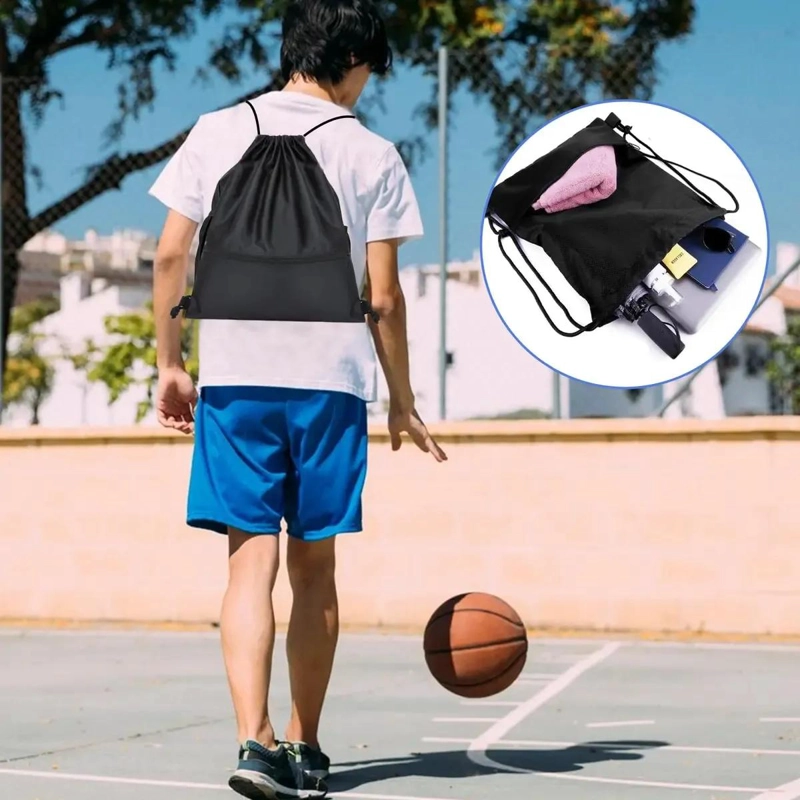 MOCHILA DEPORTIVA CON CORDON IMPERMEABLE PARA GIMNASIO - 3