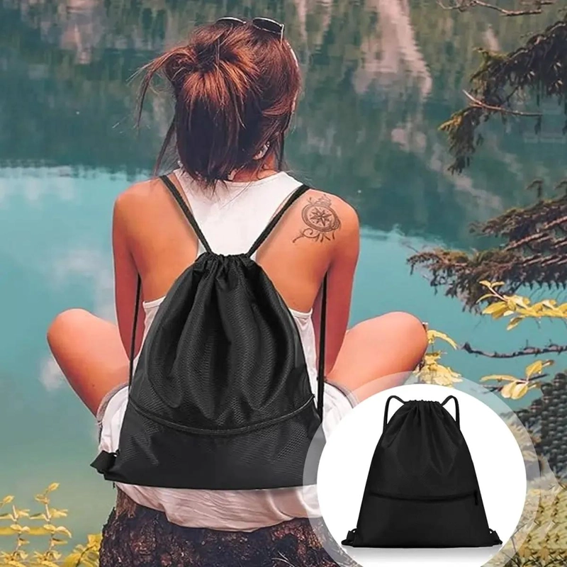 MOCHILA DEPORTIVA CON CORDON IMPERMEABLE PARA GIMNASIO - 4