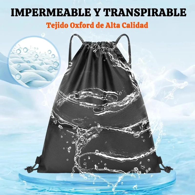 MOCHILA DEPORTIVA CON CORDON IMPERMEABLE PARA GIMNASIO - 6