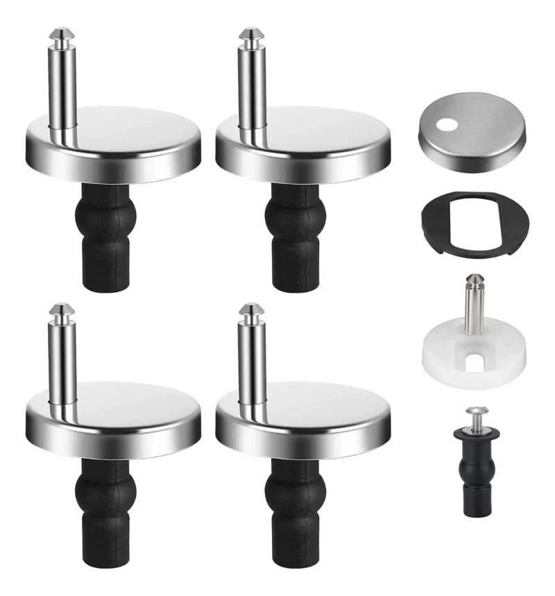 JUEGO DE 4 BISAGRAS PARA ASIENTO DE INODORO CON TORNILLOS DE ACERO - 9