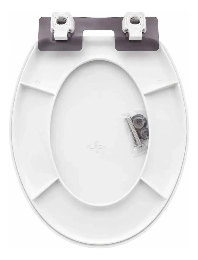 ASIENTO TAPA DE BAÑO SANITARIO UNIVERSAL BLANCO OVALADO - 2