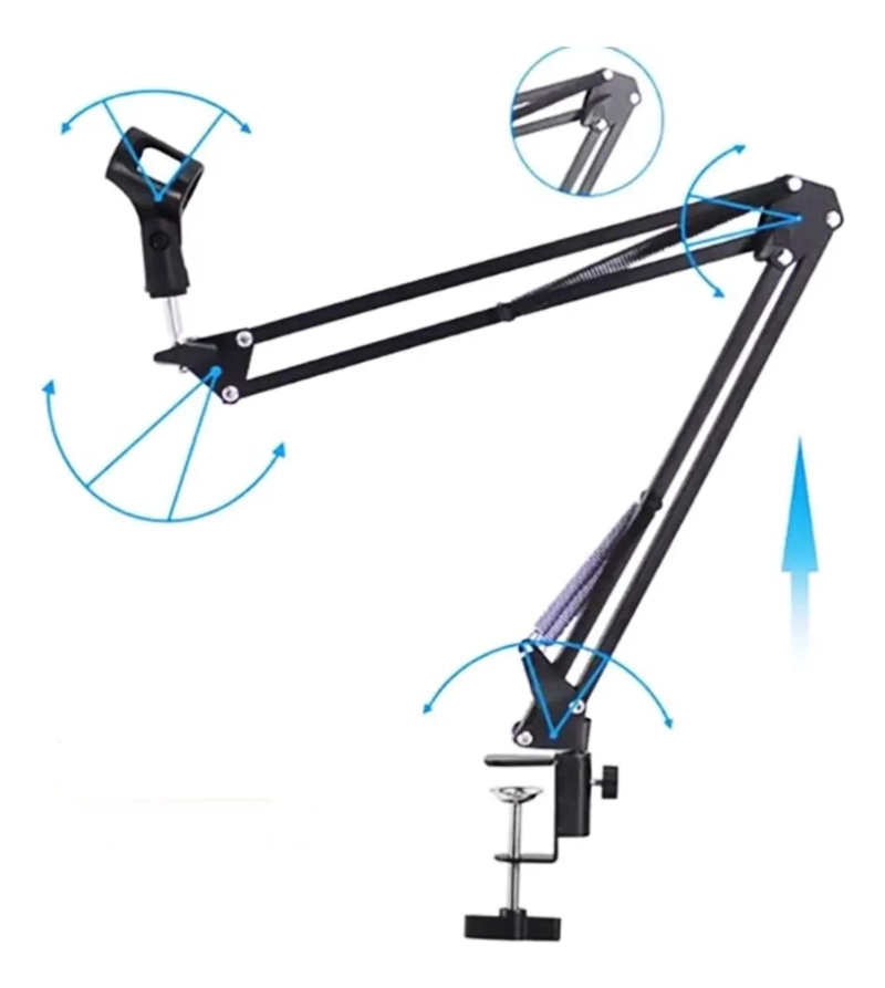 SOPORTE DE BRAZO ARTICULADO PARA MICROFONO PLEGABLE DE MESA - 4