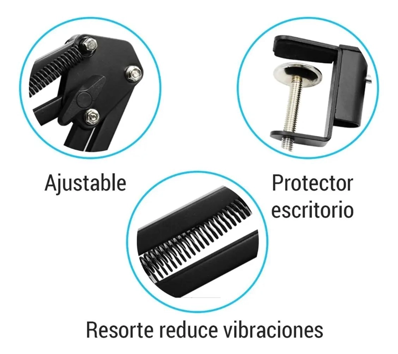 SOPORTE DE BRAZO ARTICULADO PARA MICROFONO PLEGABLE DE MESA - 5