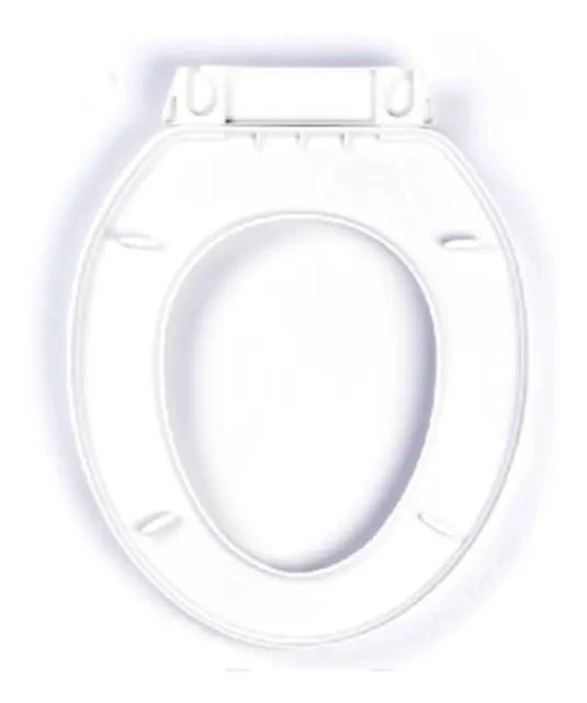 ASIENTO DE WC OVALADO BLANCO PARA BAÑO MODERNO - 6