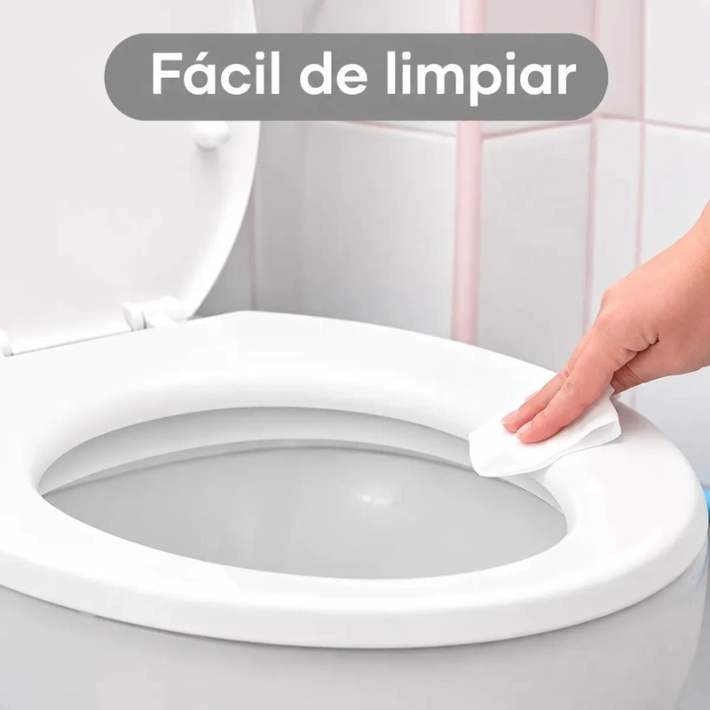 TAPA DE INODORO UNIVERSAL BLANCA CON DESCENSO LENTO - 3