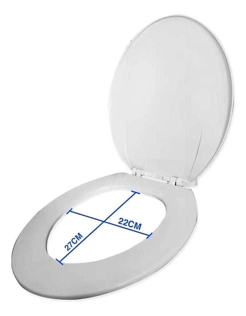TAPA DE WC REDONDA PLASTICA COLOR BLANCO CON TORNILLOS - 1
