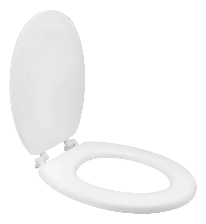 TAPA DE INODORO OVALADA BLANCA PARA BAÑO - 1