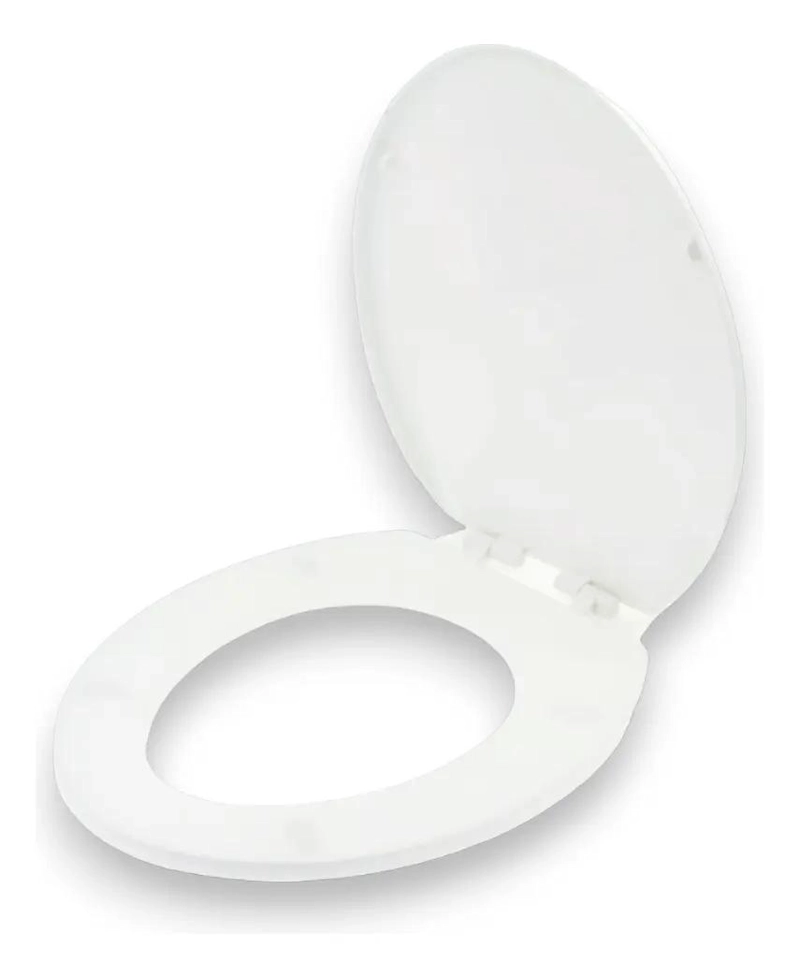 TAPA DE INODORO OVALADA BLANCA PARA BAÑO - 5