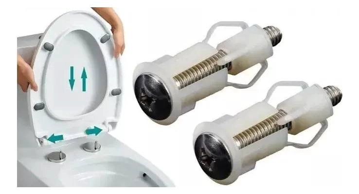TORNILLOS DE REEMPLAZO PARA ASIENTO DE INODORO, 2 PIEZAS - 1