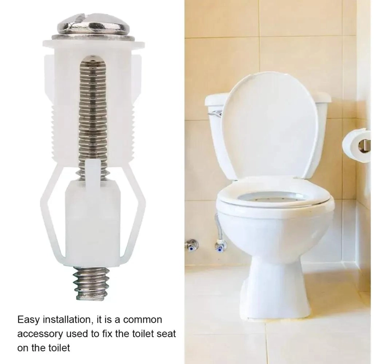 TORNILLOS DE REEMPLAZO PARA ASIENTO DE INODORO, 2 PIEZAS - 2