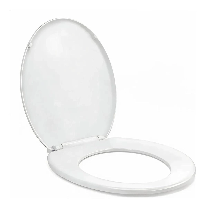 TAPA DE WC REDONDA BLANCA CON TORNILLOS Y BIDET INTEGRADO - 1