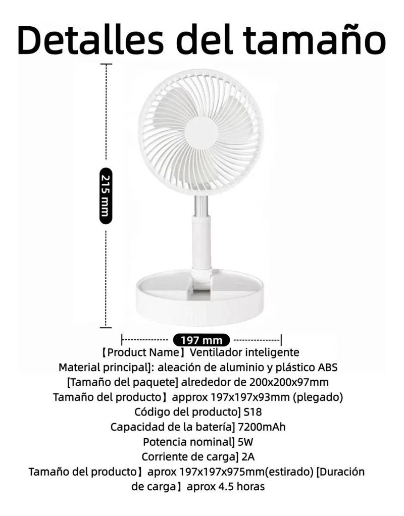 VENTILADOR PLEGABLE USB EXTENSIBLE IDEAL PARA OFICINA Y HOGAR - 2