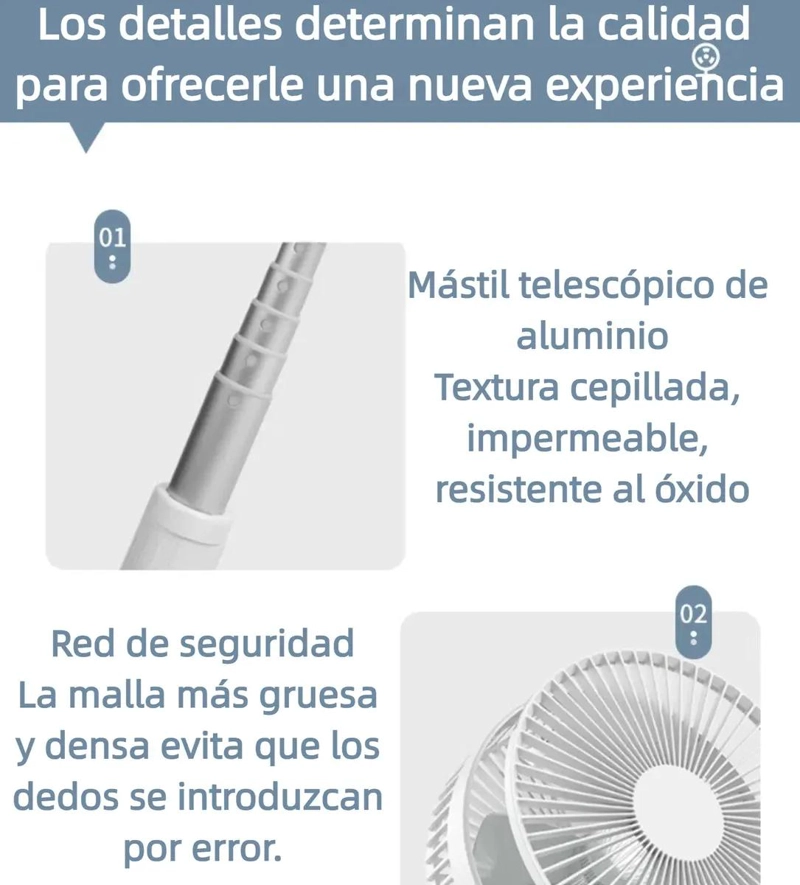 VENTILADOR PLEGABLE USB EXTENSIBLE IDEAL PARA OFICINA Y HOGAR - 7