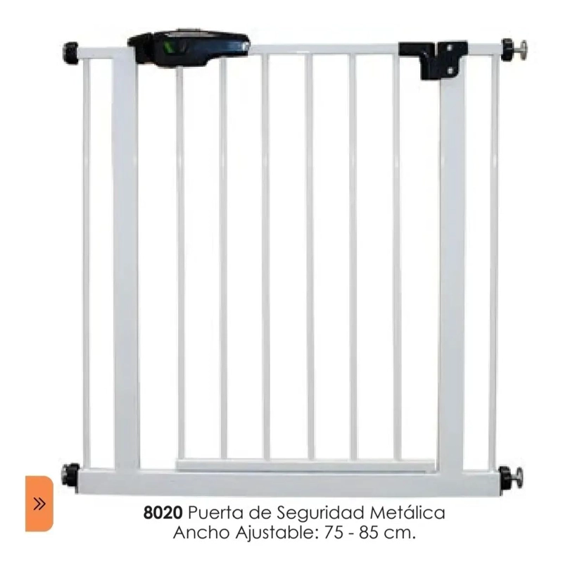 PUERTA DE SEGURIDAD METALICA AJUSTABLE 75 A 85 CM - 5