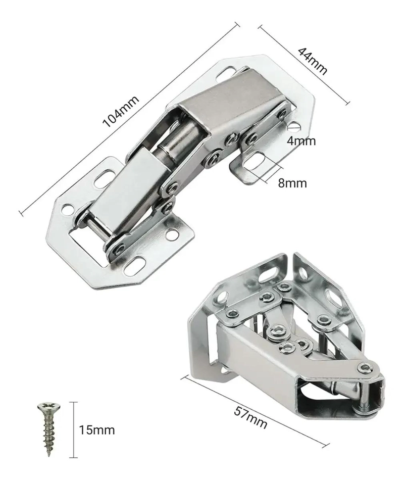 BISAGRAS DE ACERO GRANDES CON RETE N PARA PUERTAS Y GABINETES - 4