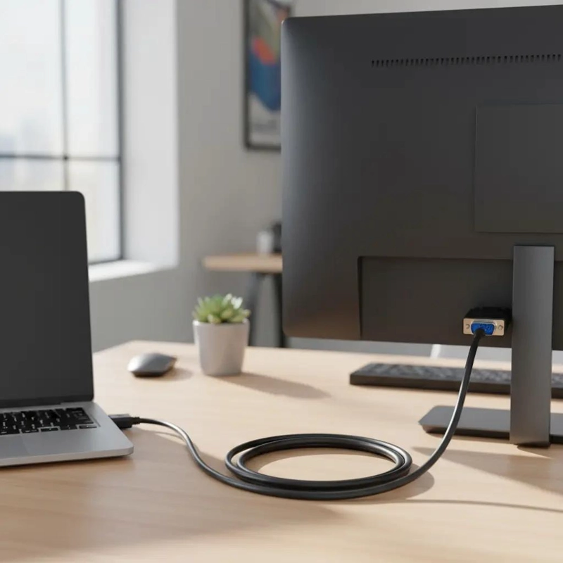 CABLE DISPLAYPORT A VGA 1.8M PARA MONITORES - 1