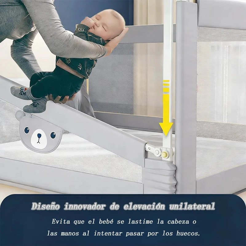 BARANDA DE SEGURIDAD AJUSTABLE PARA CAMA DE NIÑOS 180CM - 5